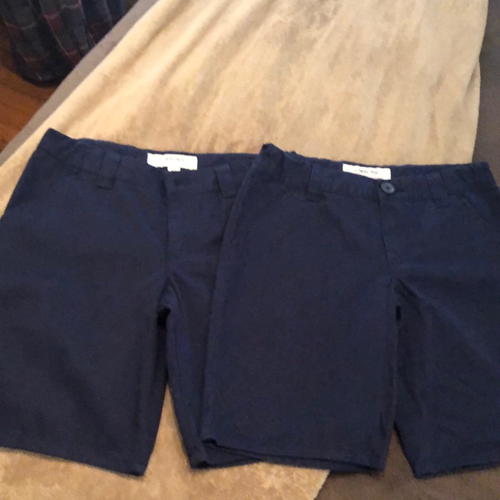 Girls school uniform shorts.